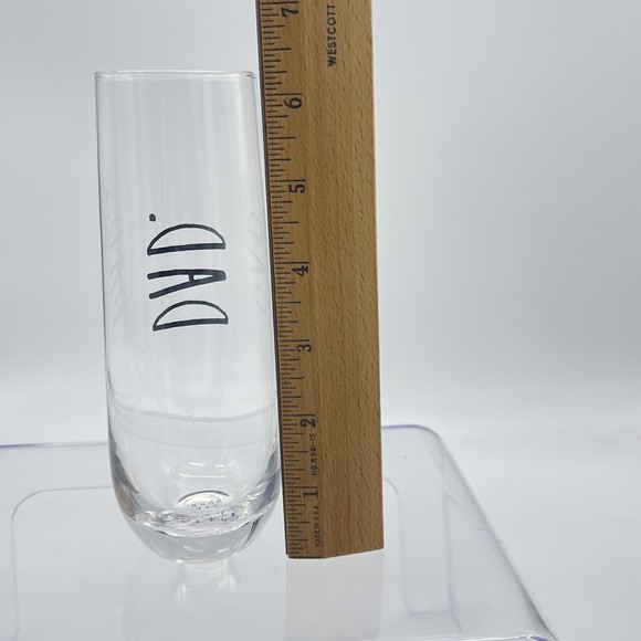 Rae Dunn Stemless Champagne Flute Wine Glass DAD. 10oz Clear Replacement EUC - Picture 4 of 7